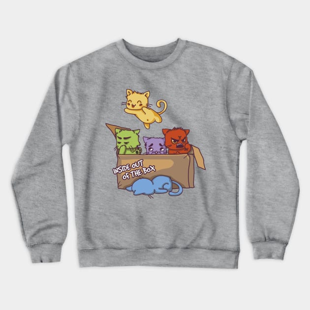 Inside out of the box Crewneck Sweatshirt by yuniku